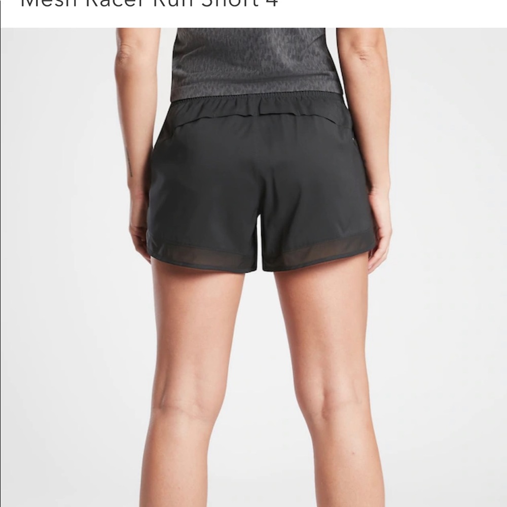 Athleta mesh racer shorts 4”